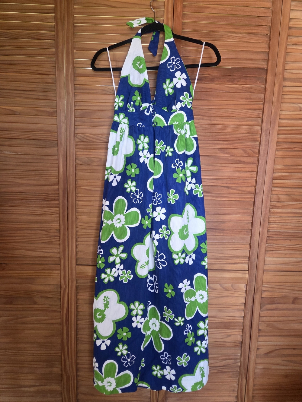 Vintage Nalii Honolulu Maxi Halter Dress